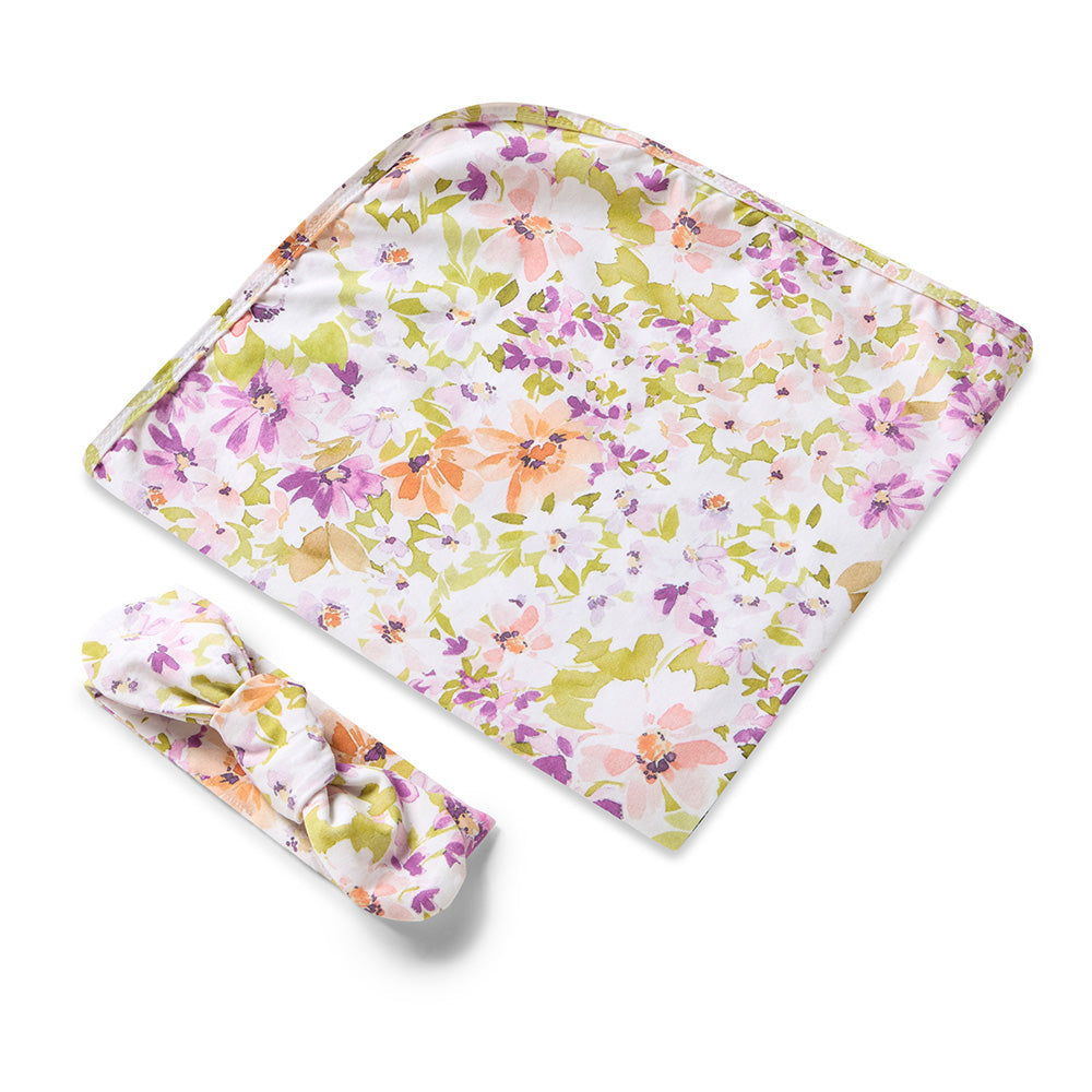 Isla Organic Jersey Wrap & Beanie Set