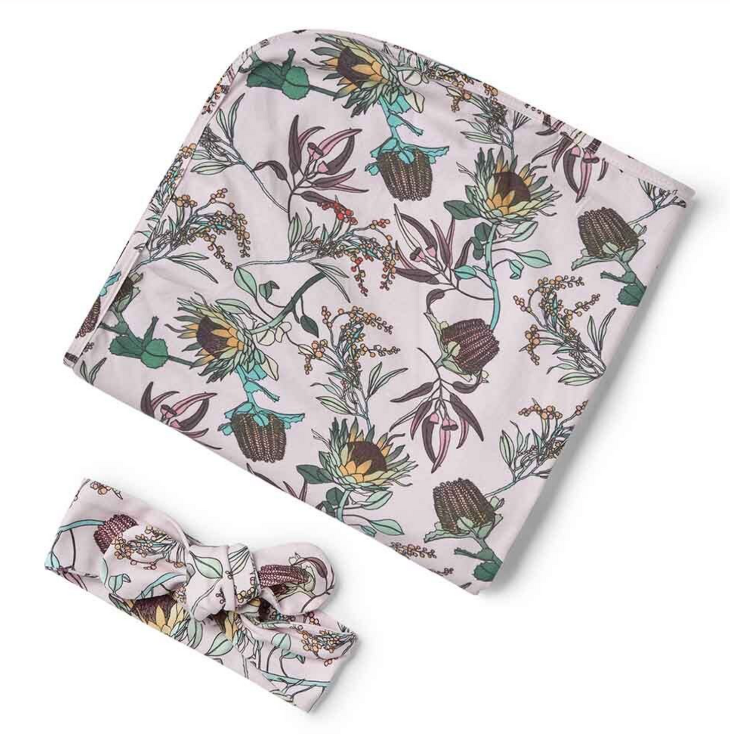 Banksia Jersey Wrap & Topknot Set