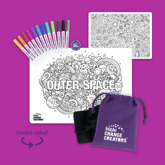 Outer Space Reusable Colouring + Doodle Mat