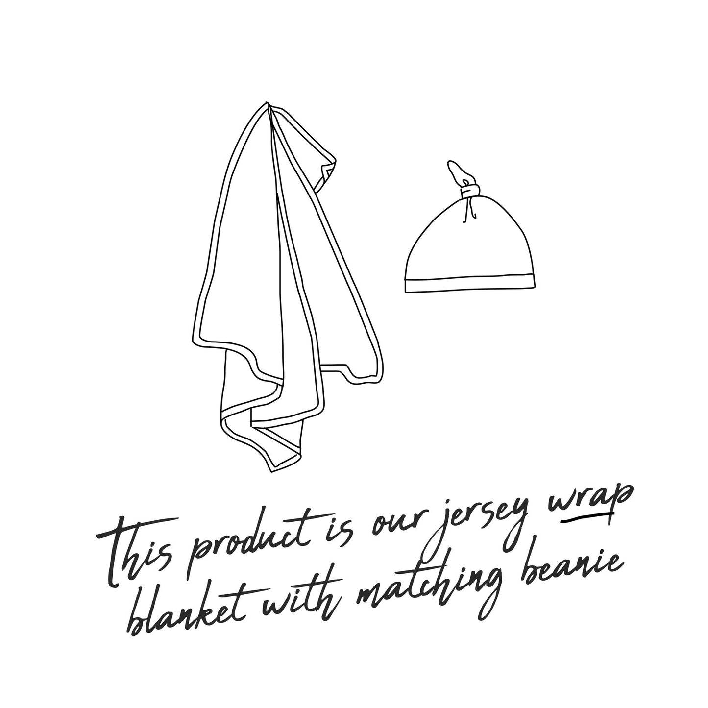 Enchanted Baby Jersey Wrap & Beanie