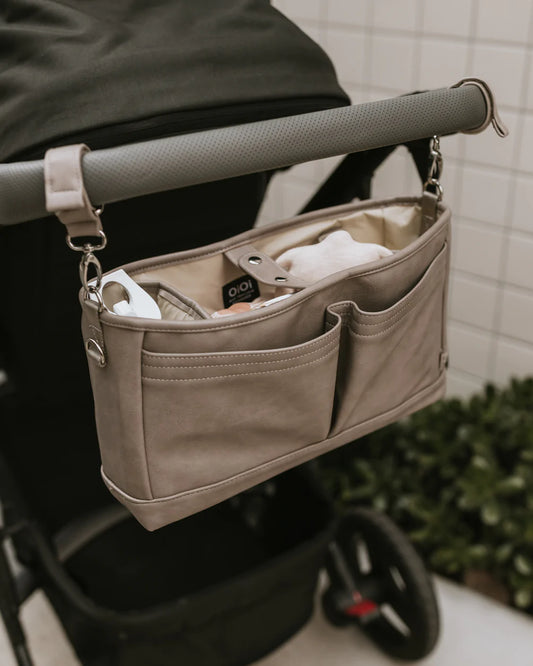 Stroller Organiser Faux Leather - Taupe