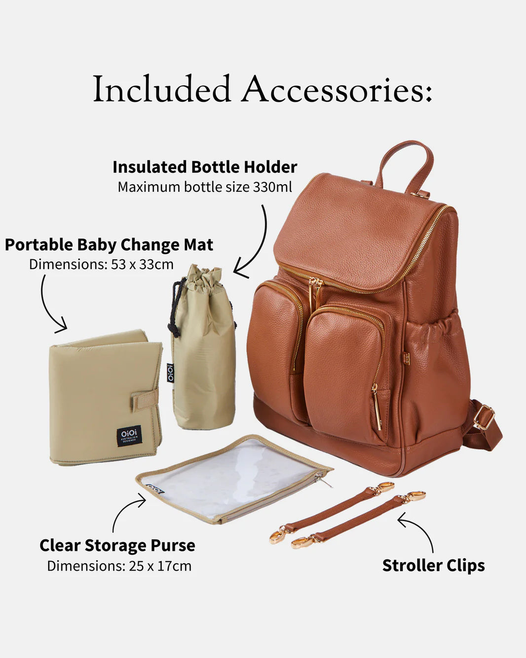 Leather Nappy Backpack - Terracotta
