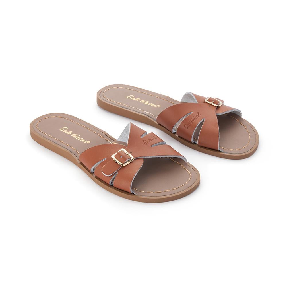 SALT WATER CLASSIC SLIDES- TAN Youth Adult