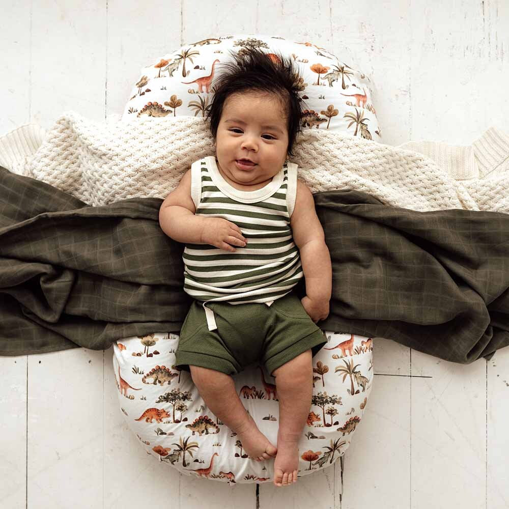 Organic Baby Shorts | Olive