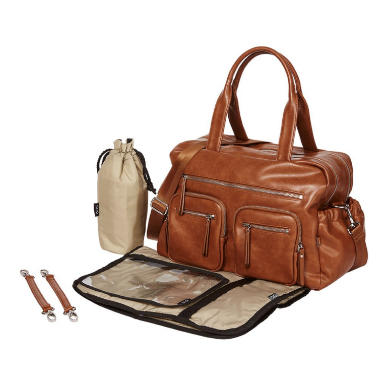 Carry All Nappy Bag - Tan Vegan Leather