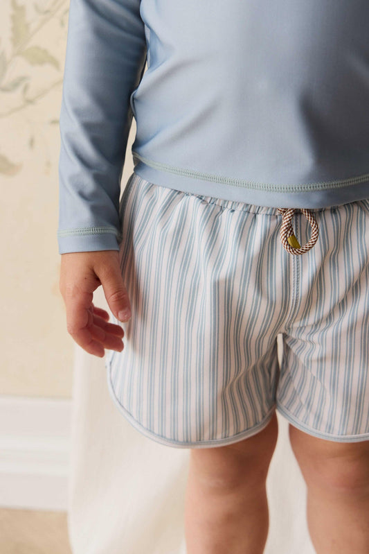 Declan Board Short - Variegated Stripe Cenote