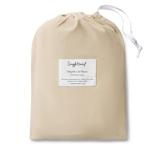 Pebble Organic Fitted Cot Sheet