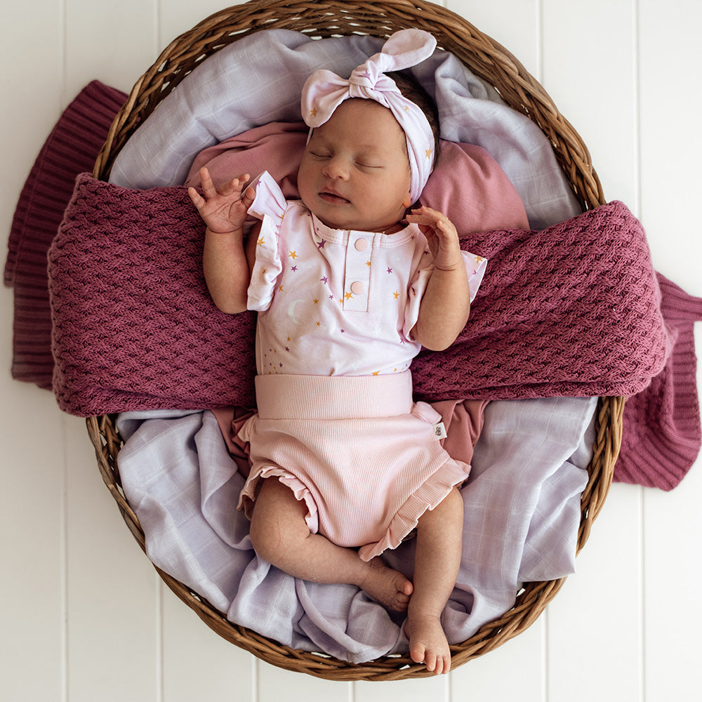 Baby Pink Organic Bloomers