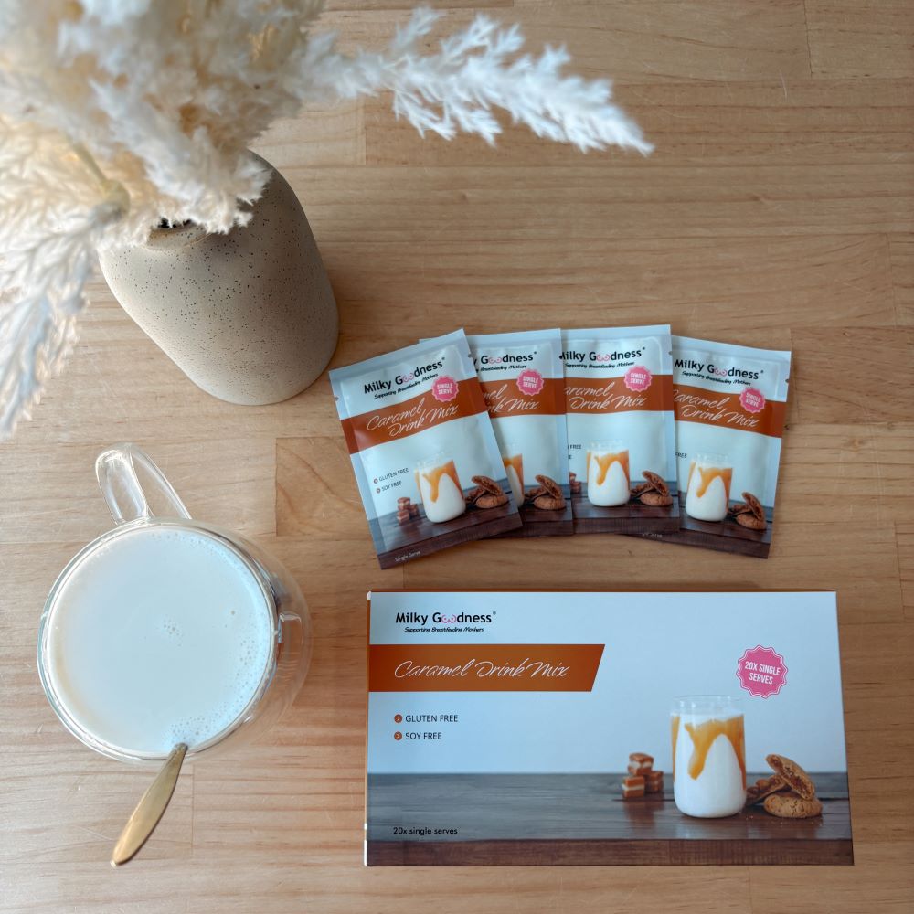 20 x Single Serve Lactation Caramel Drink Mix