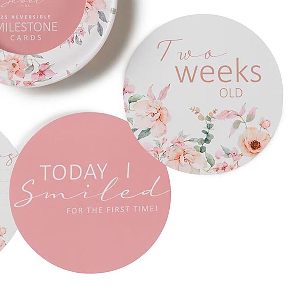 Camille & Jewel Pink Milestone Cards