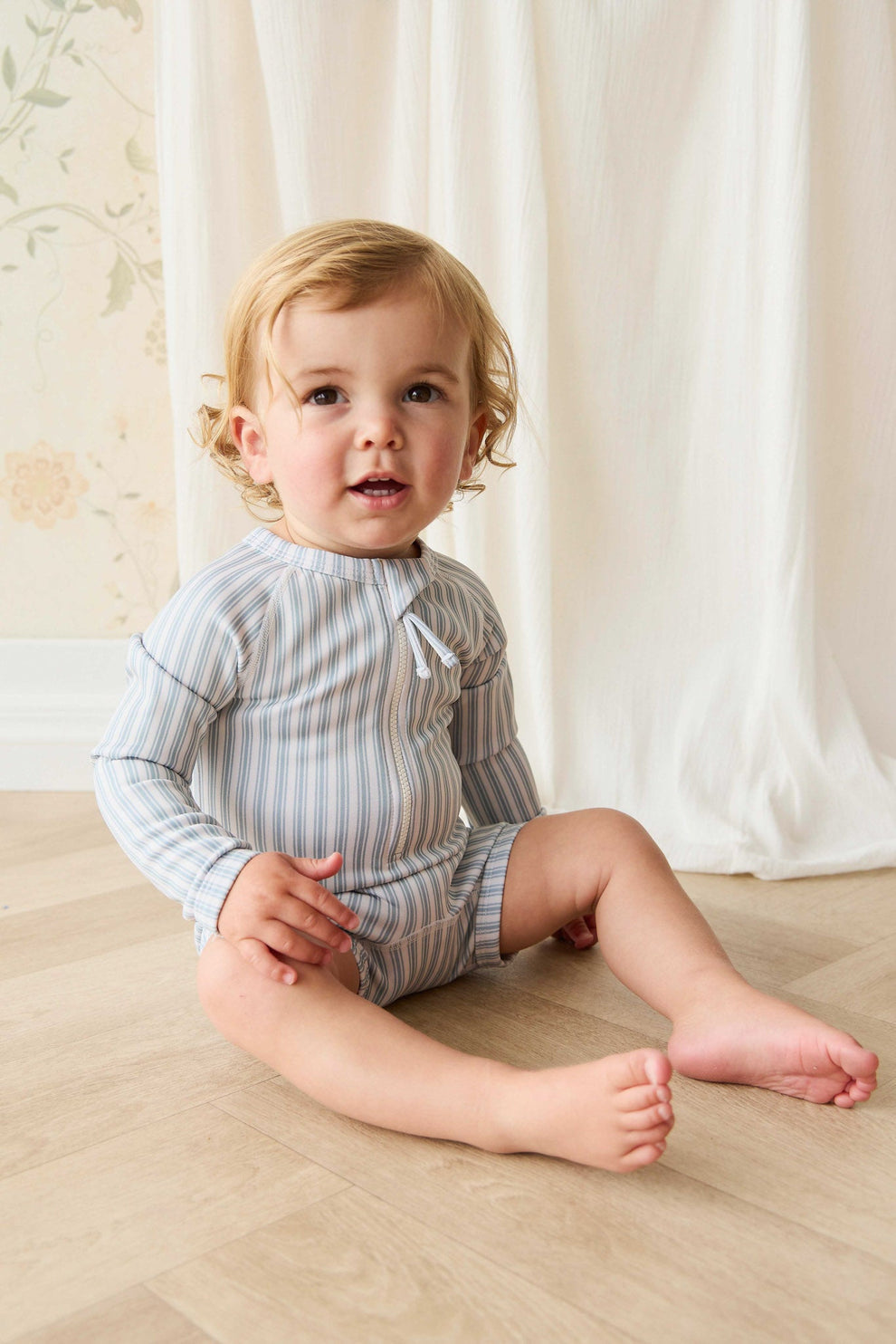 Florian Zip Swimsuit - Variegated Stripe Cenote