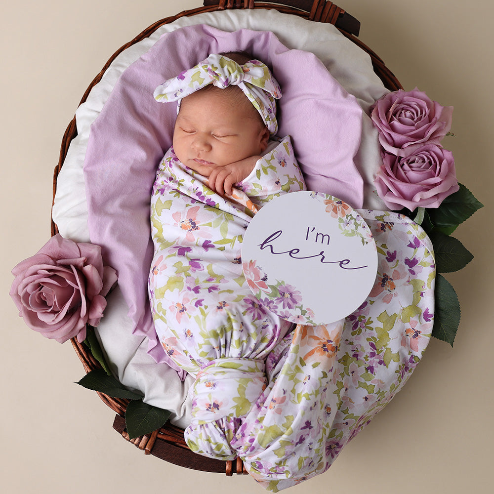 Isla Organic Jersey Wrap & Beanie Set