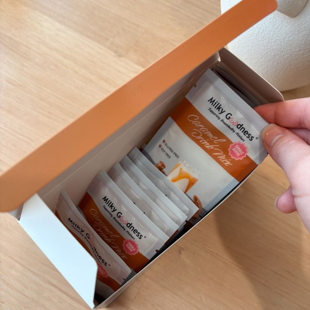 20 x Single Serve Lactation Caramel Drink Mix