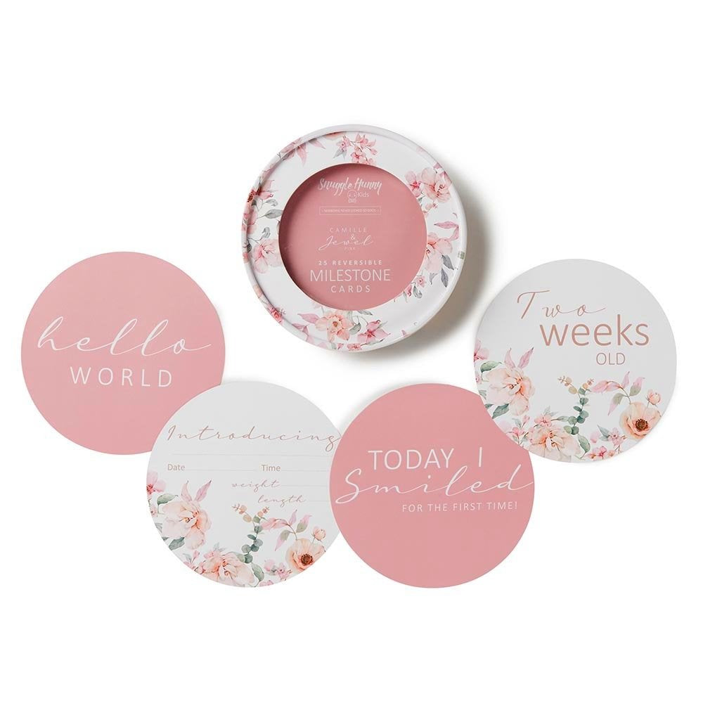 Camille & Jewel Pink Milestone Cards
