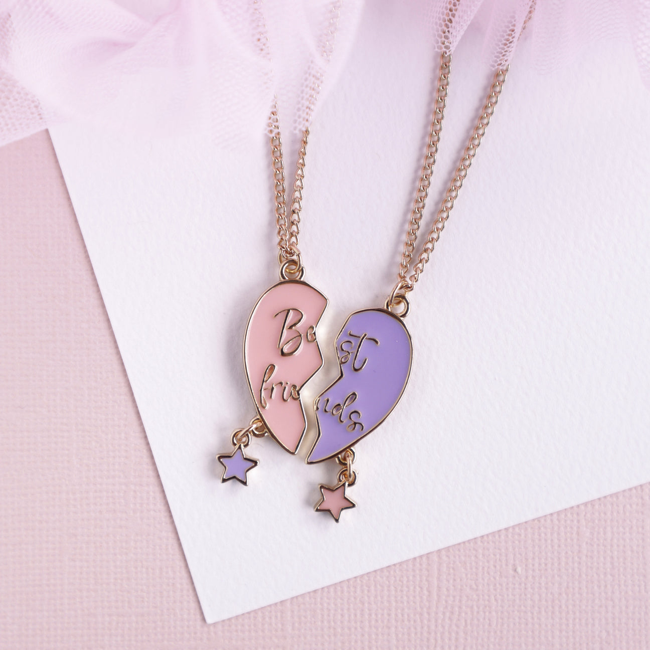 Forever Heart BFF Necklace Set