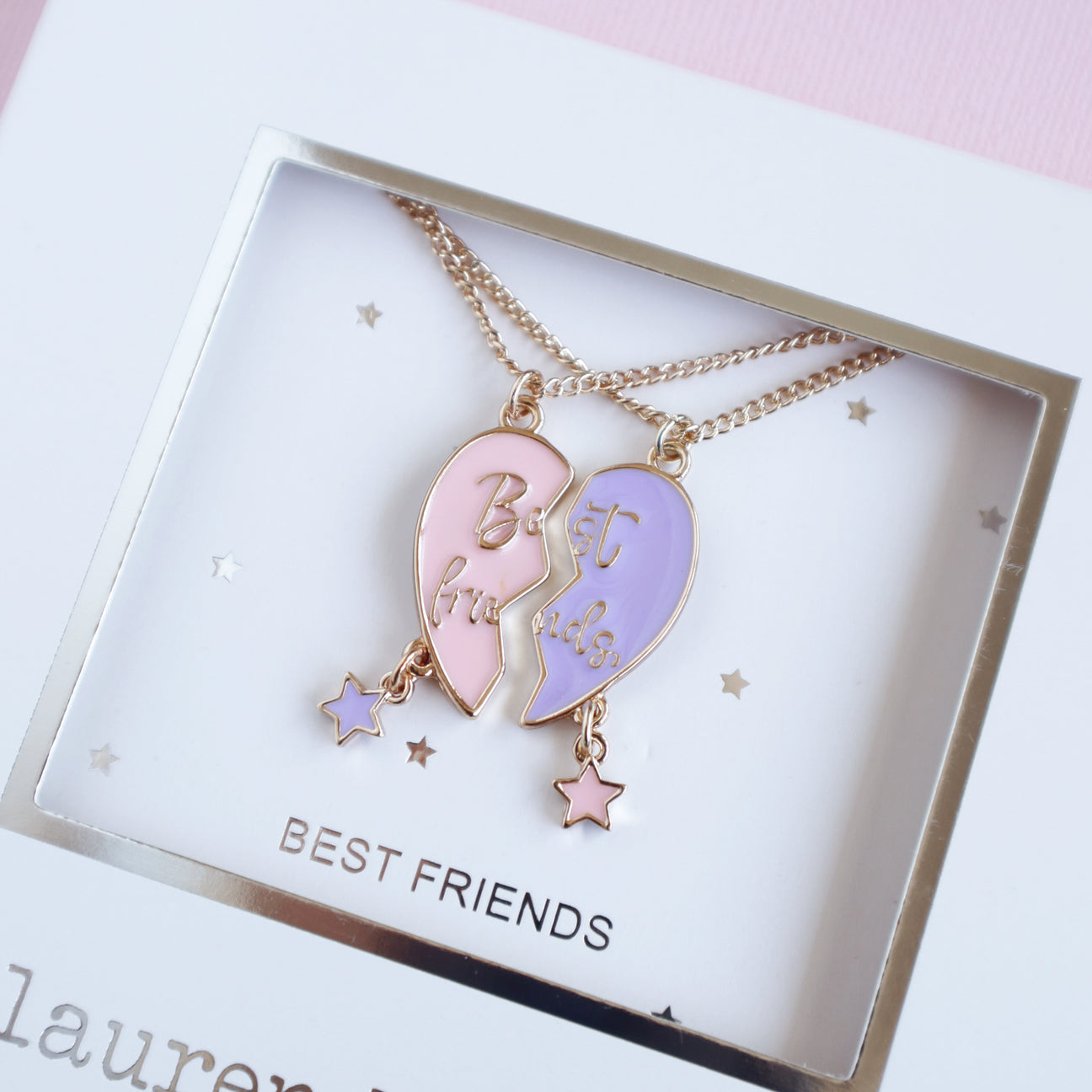 Forever Heart BFF Necklace Set