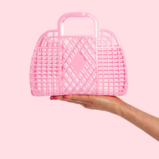 Small Retro Basket - Bubblegum