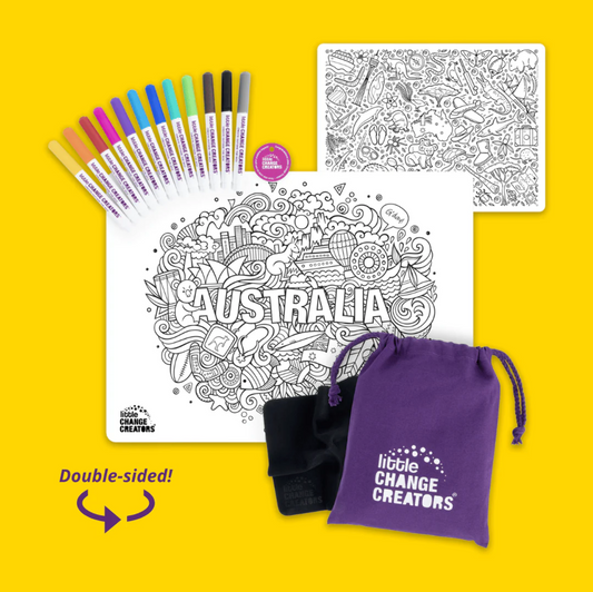 Australia Reusable Colouring + Doodle Mat