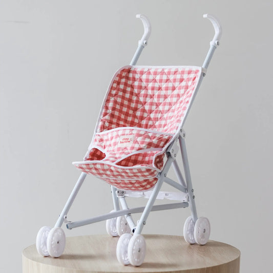 Tiny Harlow Folding Doll’s Stroller 2.0 - Pink Gingham Cover