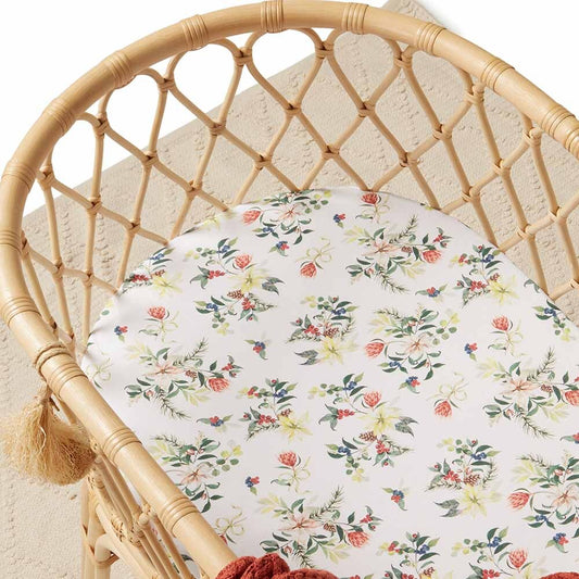 Berry Bassinet Sheet & Change Pad Cover