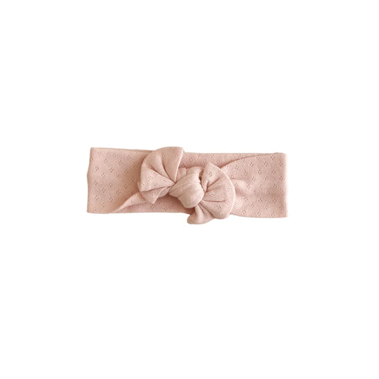 Organic Cotton Pointelle Headwrap | Peony Pink
