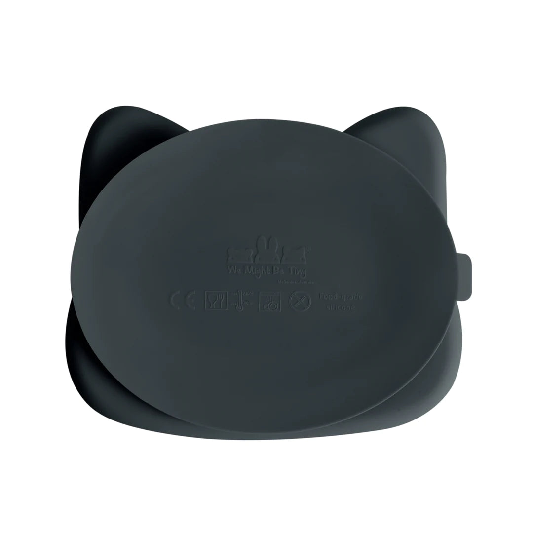 Cat Stickie Plate | Charcoal