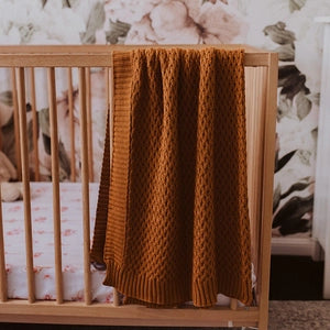 Bronze Diamond Knit Baby blanket