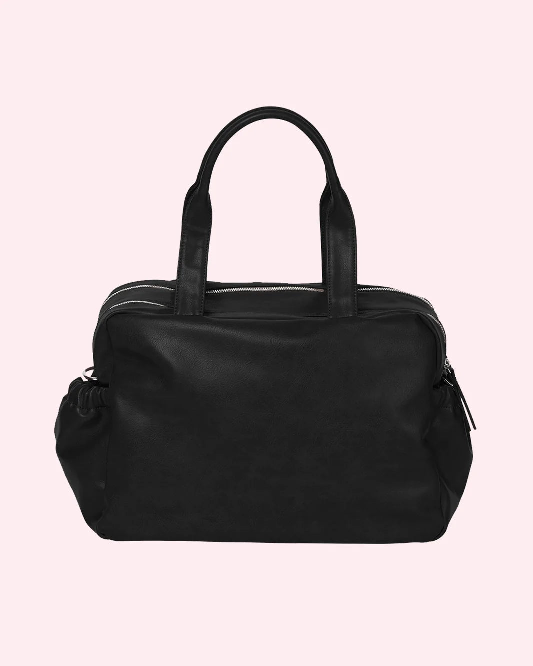 Carry All Nappy Bag Faux Leather - Black